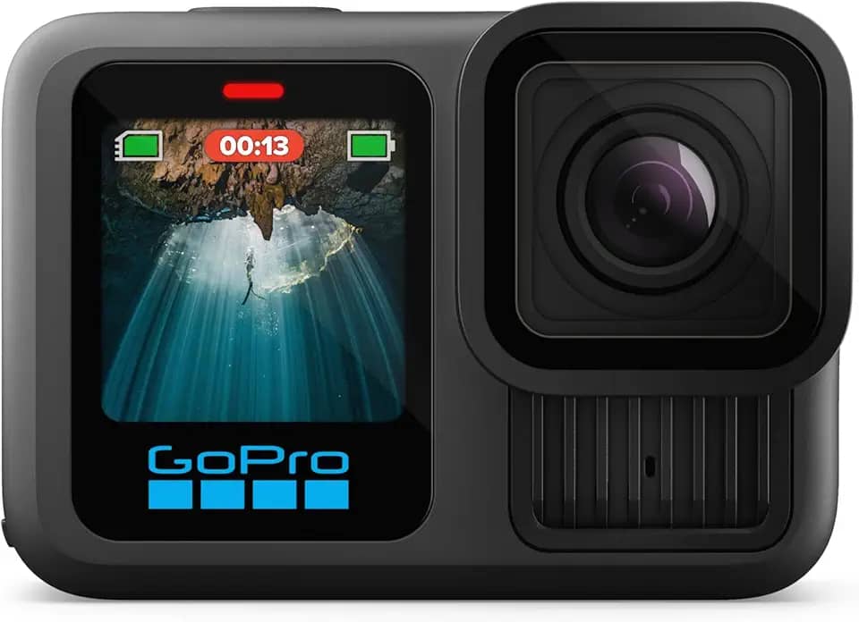 GoPro HERO13 Black - Câmara de ação impermeável com vídeo 5,3 K60, foto de 27 MP + compatibilidade com lentes da série HB