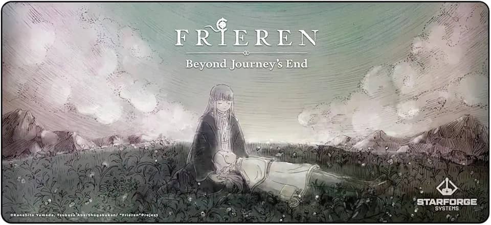 Fern and Frieren - Frieren: Beyond Journey's End Tapete de mesa para jogos de anime – Mouse e teclado grande estendido