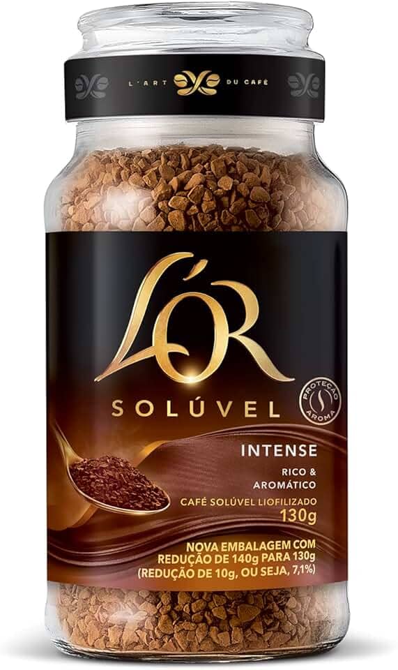 L'OR Café Solúvel Intense Pote De Vidro 130G