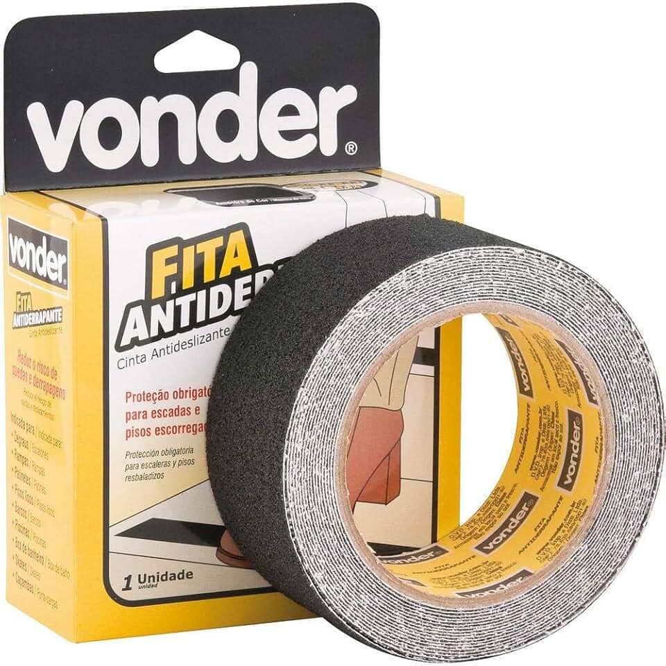 Vonder, Fita Antiderrapante, 50 Mm X 15 M, Preta.