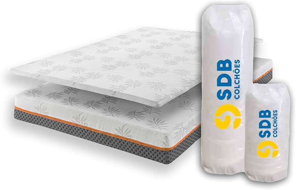 Kit Colchão de Molas Ensacadas e Pillow Top Casal D33 SDB Colchões