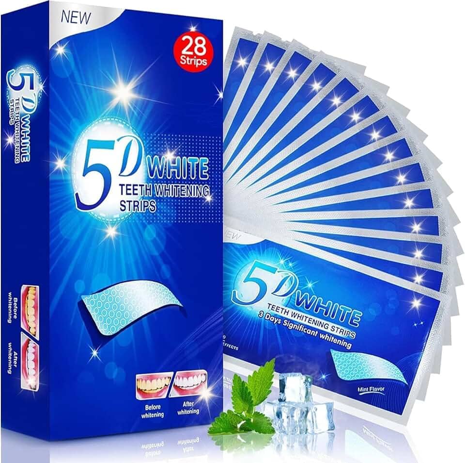 Fitas Adesivas Clareamento Dental 5d white kit de clareamento dental 28 peças 14 dias ESPECIAL DENTE PREMIUM