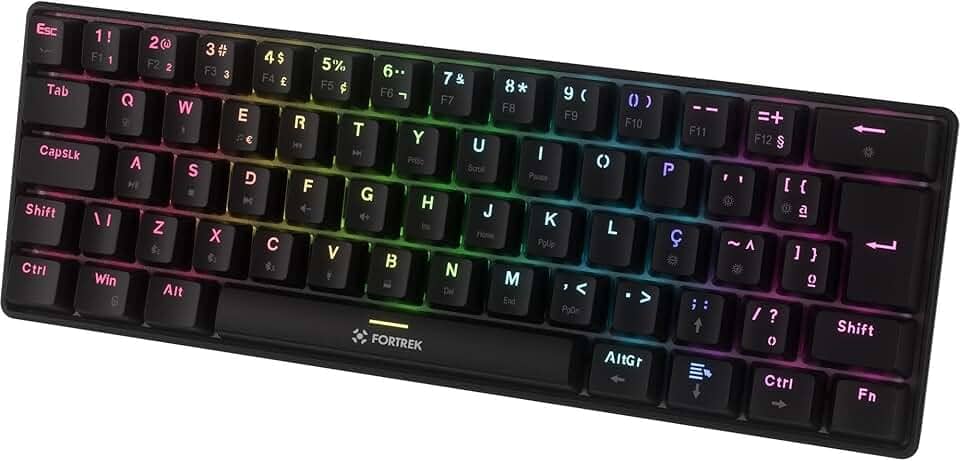 Teclado Mecânico Fortrek Gravity Air Compact Wireless Preto