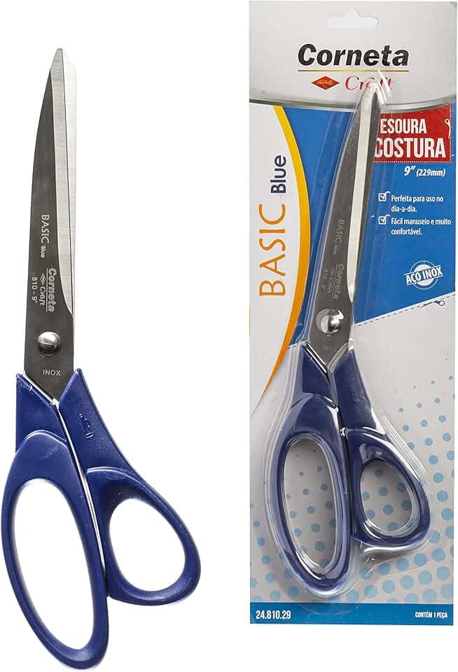 Tesoura Basic Blue Costura 9"