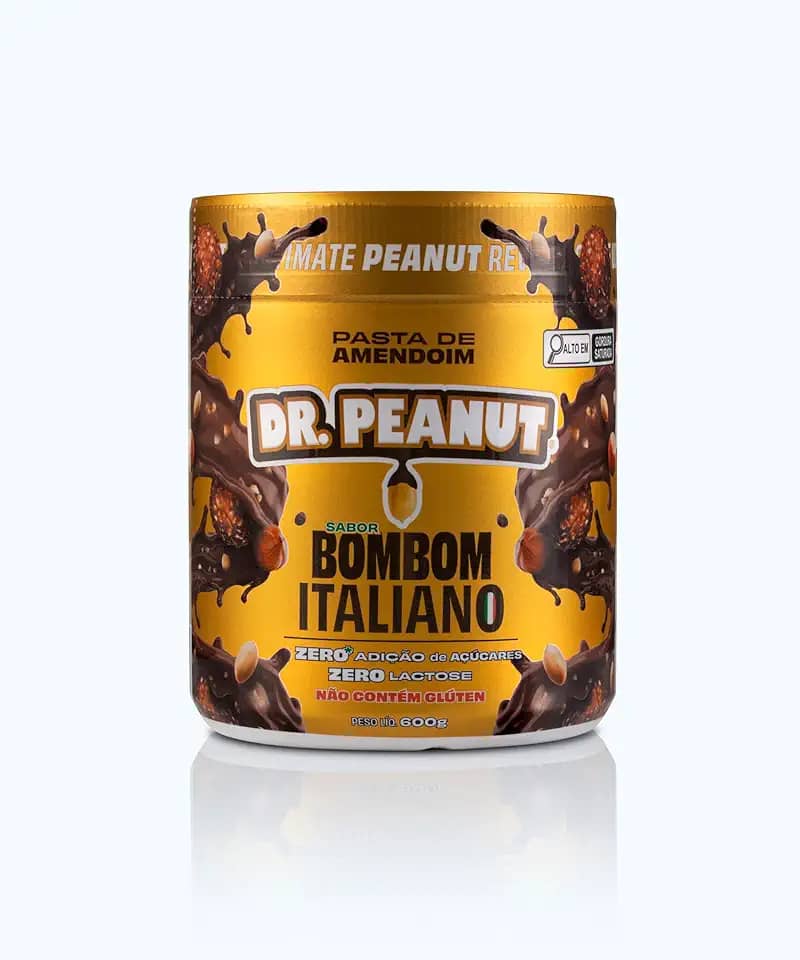 Pasta de Amendoim DR. Peanut Bombom Italiano 600G - Com Whey Protein