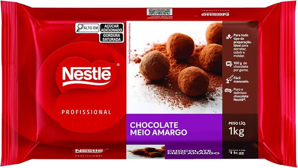 Cobertura NESTLÉ Chocolate Meio Amargo Professional 1kg