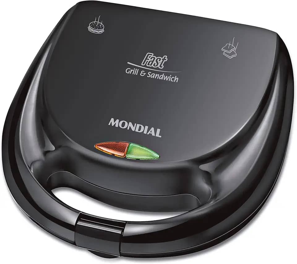 MONDIAL Sanduicheira Fast Grill & Sandwich, Preto, 750W, 110V - S-12
