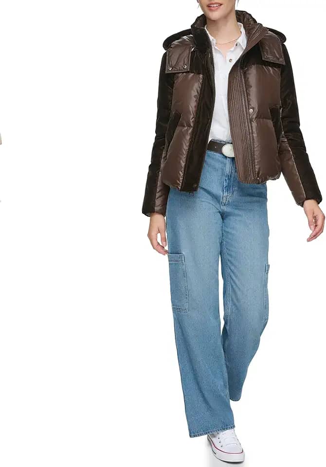 Casaco de penas Mw1ad464 Andrew MarcFeminino