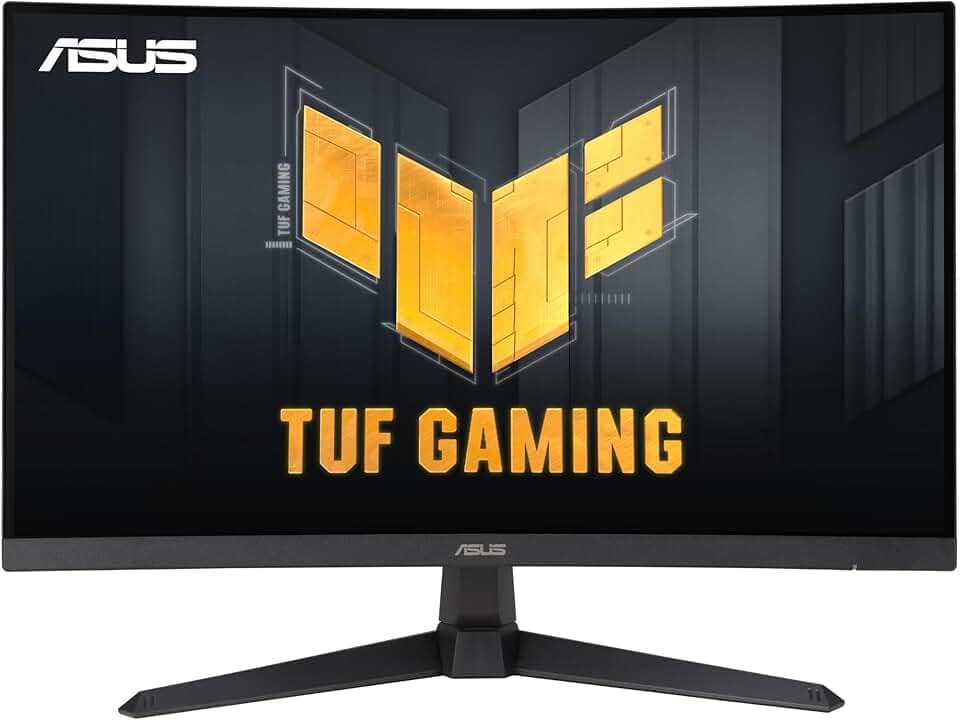 ASUS Monitor de jogos TUF Gaming 68.6 cm 1440P curvado HDR (VG27WQ3B) - QHD (2560 x 1440), 180Hz, 0,5ms, desfoque de movimento extremamente baixo, FreeSync, 90% DCI-P3, DisplayWidget, garantia de 3