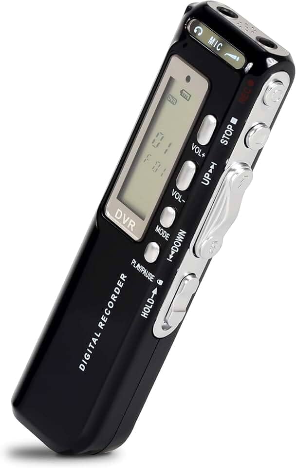 Gravador De Voz 8gb Digital Mp3 Gravador De Audio Usb Espião Microfone Lapela (preto)