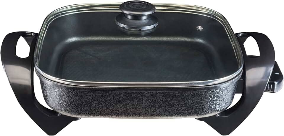 Agratto Panela eletrica Mangiare APEQ01l-02 preta quadrada 30cm 1500W 220V