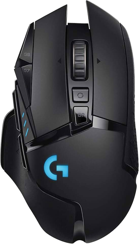 Mouse Gamer Sem Fio Logitech G502 LIGHTSPEED com Tecnologia RGB LIGHTSYNC, Ajustes de Peso, 11 Botões Programáveis, Sensor HERO 25K e Bateria Recarregável - Compatível com POWERPLAY