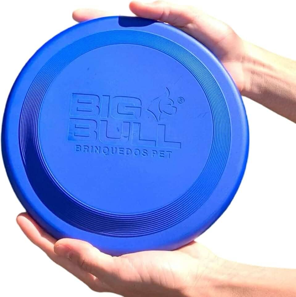 Frisbee Pet Brinquedo Cachorro Aerodinâmico Disco Big Bull para Porte Grande (Azul)