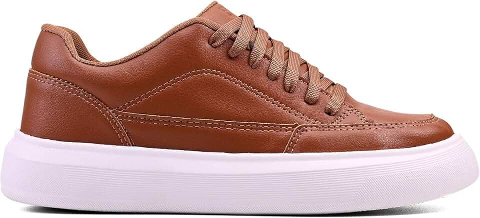 Sapatenis Masculino Casual Macio Leve Confortável Cadarço Sola Reta Esportivo Treino Social