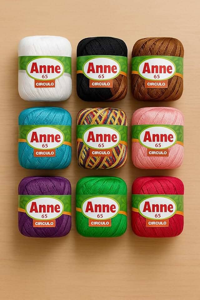 Kit 10 Linhas Crochê Anne 65m Circulo