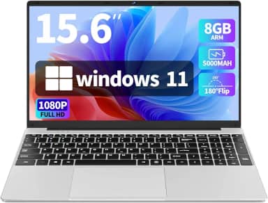 Laptop de 15,6 compatível com Windows 11 Pro, 12 GB RAM 256GB SSD, Intel N4000, tela 100% sRGB FHD 1920 x 1080, MS Office, WiFi, BT4, 2 x USB 3.0, bateria de longa duração, computador