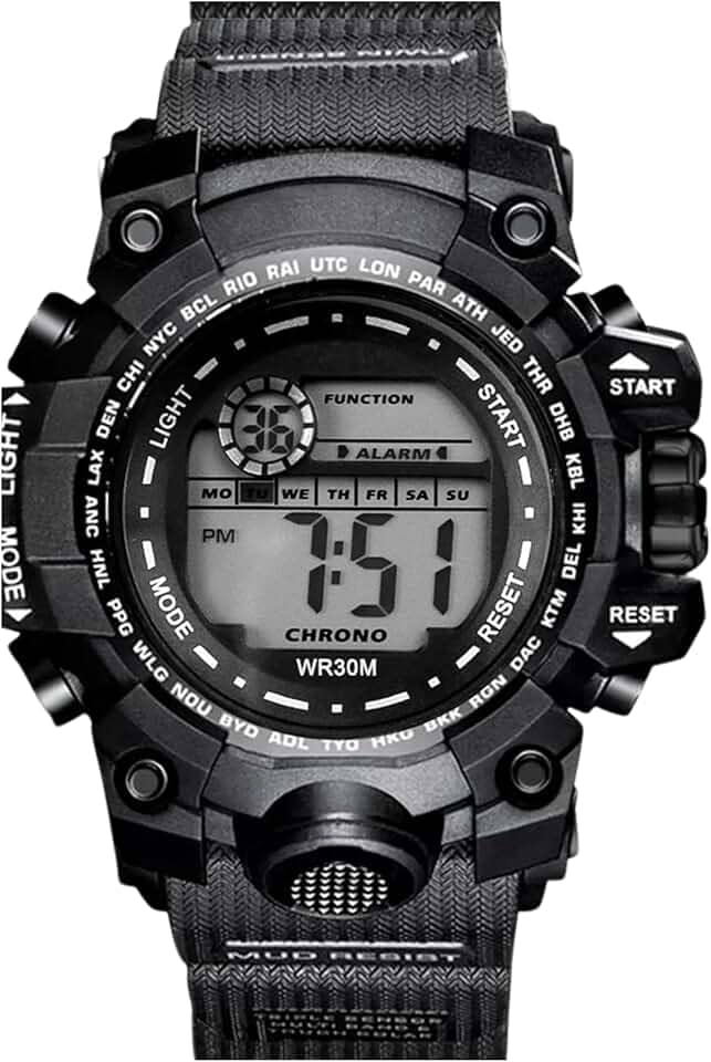 Relógio Masculino Esportivo 30m À Prova D'Água Cronometro + Caixa Presente + Óculos Tático Police Moda Militar