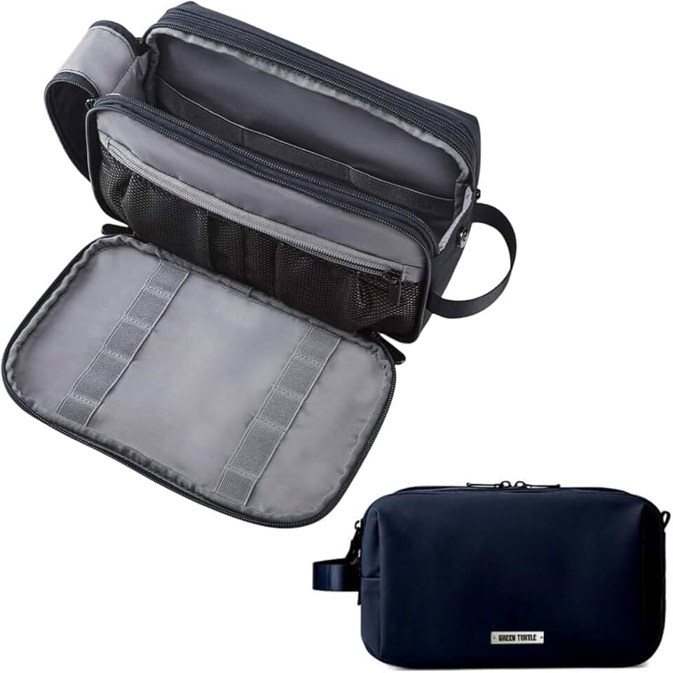 Necessaire Executiva Luxo Estojo Bolsa Masculino Feminino para Viagens Multiuso Maquiagem Perfumes Green Turtle Preta (Preta)