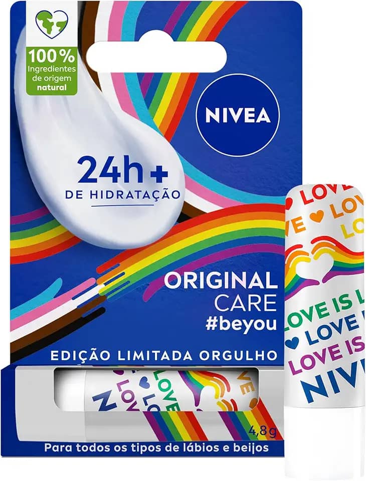 NIVEA Hidratante Labial Original Care Orgulho 4,8g