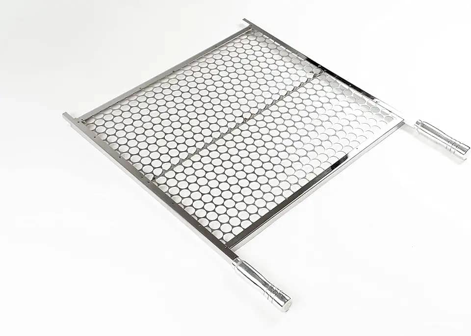 GRELHA INOX MOEDA COM REFORÇO CHURRASCO 50X50cm, 55X50cm, 60X50cm ou 65x50cm VIP INOX (50x50)