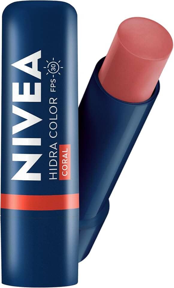 NIVEA Hidratante Labial Hidra Color Coral 4,8g - Combinação de cor intensa com o cuidado confiável