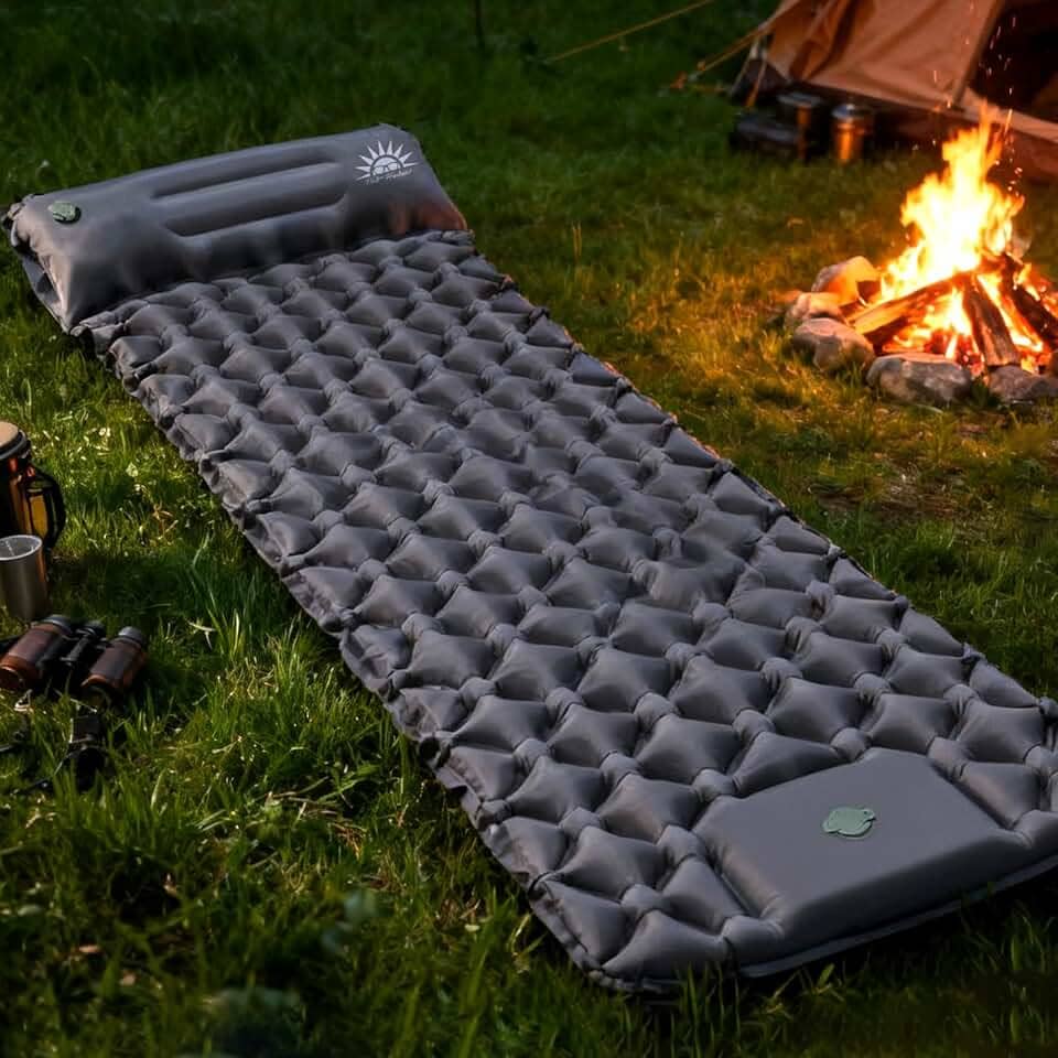 Colchonete Camping Colchão Inflável Solteiro, Acampamento Acessorios,Praticidade e Conforto