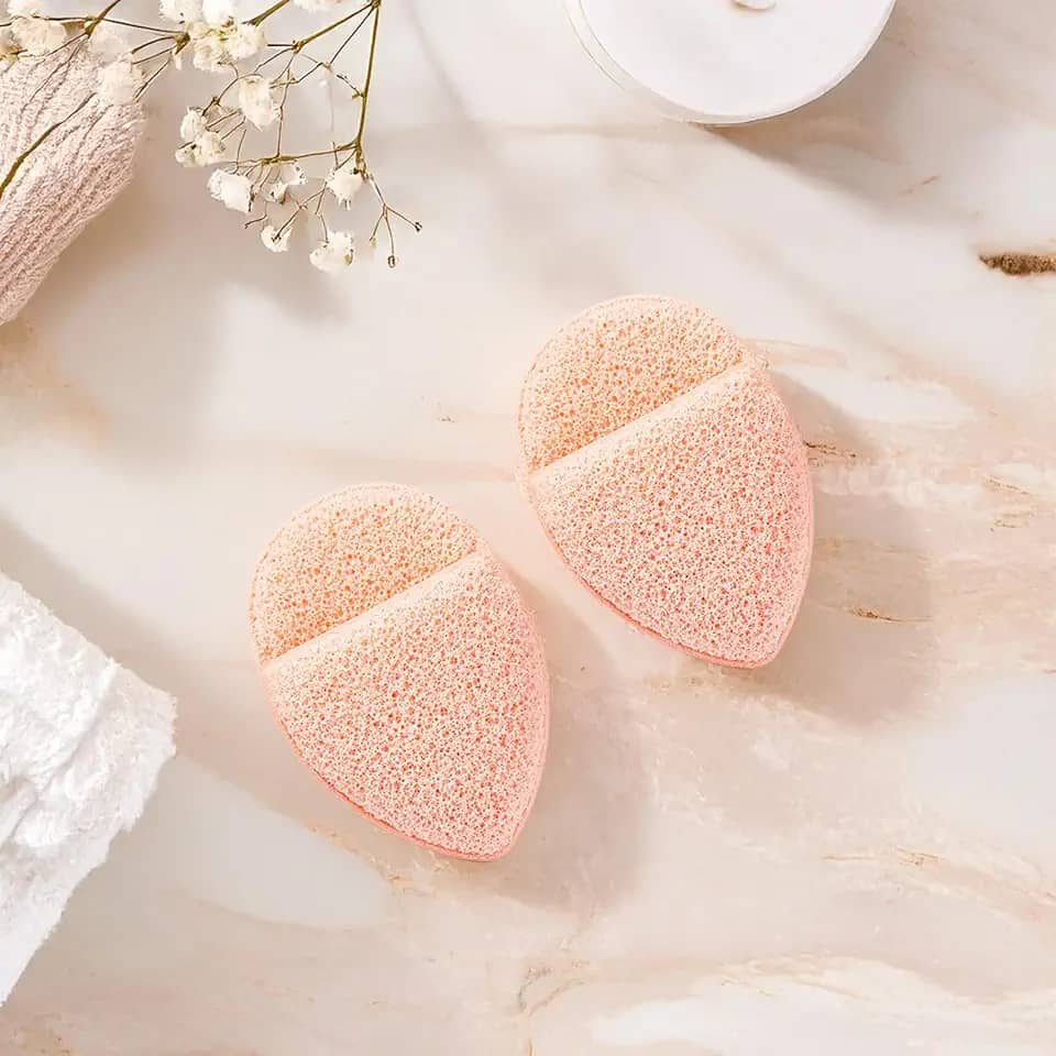 2 peças de limpeza de luvas reutilizáveis esponjas esfoliantes para o rosto