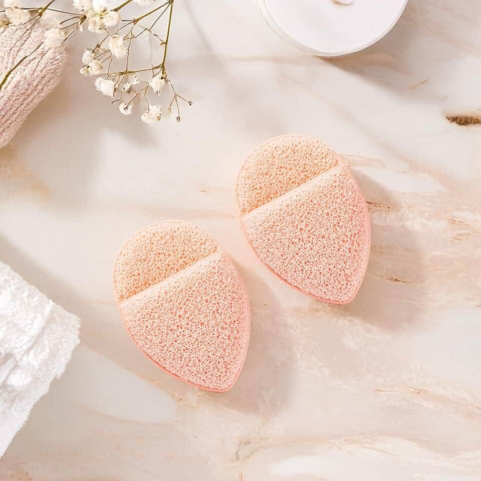 2 peças de limpeza de luvas reutilizáveis esponjas esfoliantes para o rosto