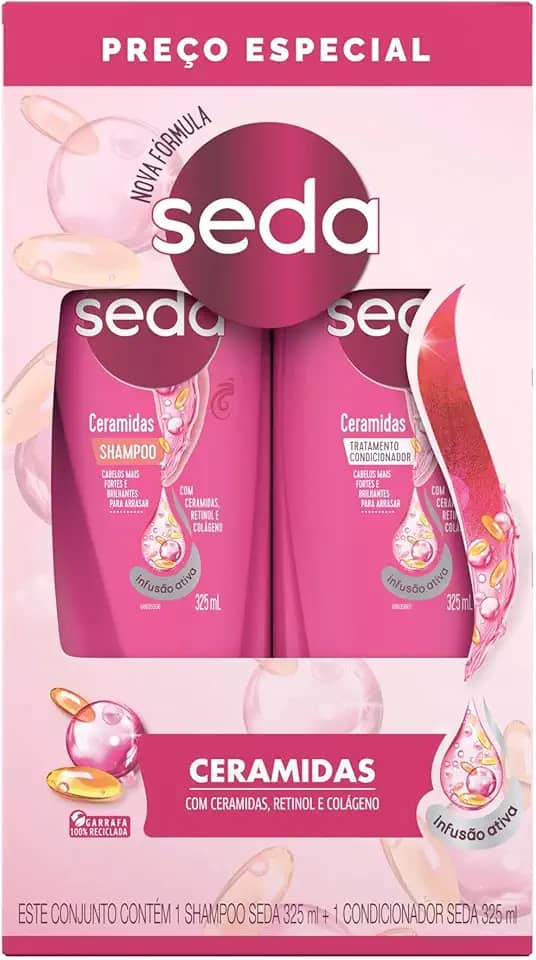 Seda Kit Shampoo E Condicionador 325 Ml Sos Ceramidas