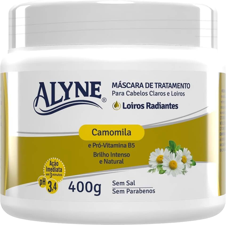 Alyne, Máscara de Tratamento, Para Cabelos, Louros Radiantes, 400 g, Amarelo