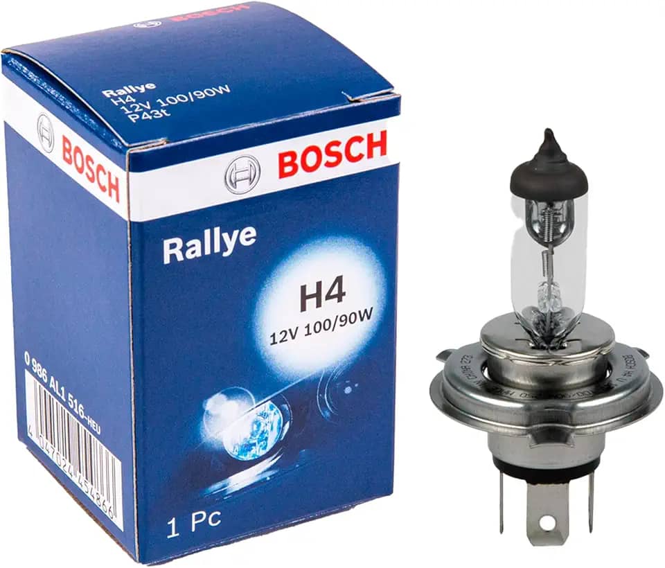 Bosch Lâmpada de Farol H4 Bosch Rallye - 12V 100/90W Halógena