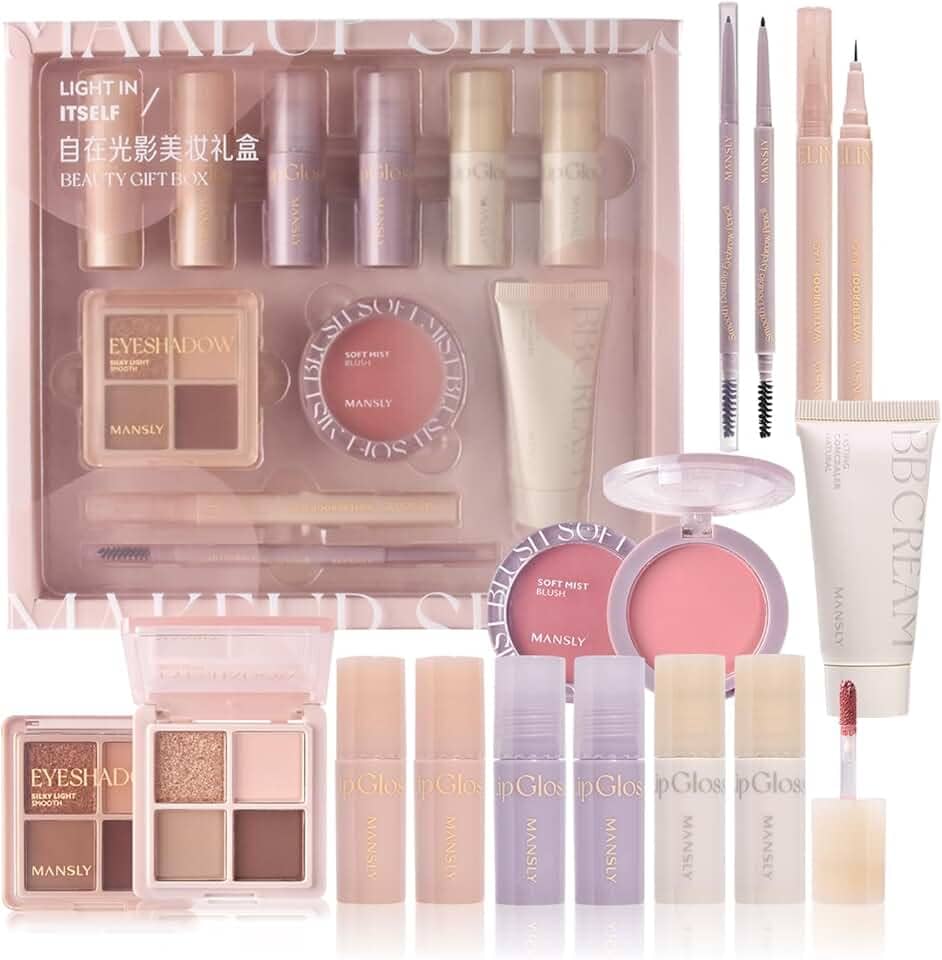 LAMUSELAND Kit de maquiagem completo completo de 11 peças, um conjunto de presente essencial para iniciantes ou profissionais (M2001A)