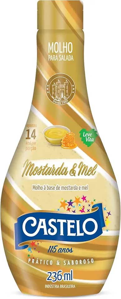 Molho para Salada Mostarda e Mel Castelo Leve Vita, 236ml