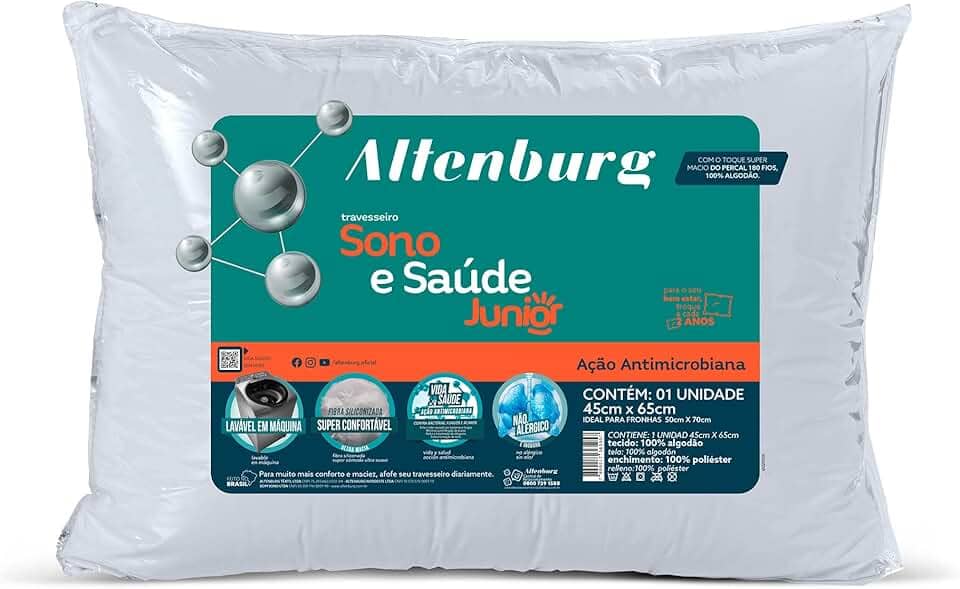 Travesseiro Sono e Saúde Junior Altenburg Liso Tecido