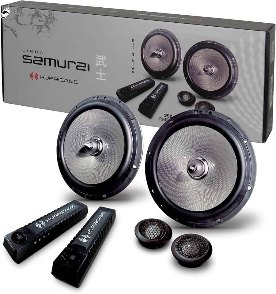 Kit Alto Falante 2 Vias Samurai 6.2" 250W RMS Hurricane