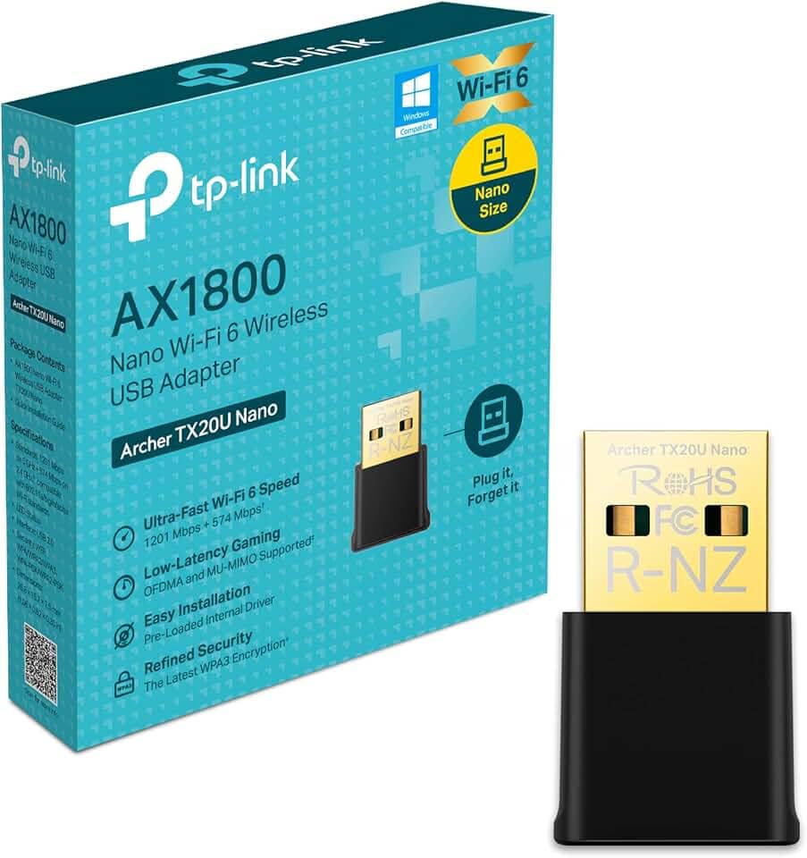 Adaptador USB Wi-Fi 6 AX1800 Nano