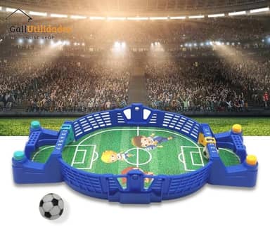 Mini Arena De Futebol Tipo Fliperama Pinball Portáti Gol Copa Do Mundo Mesa Lançador Bola Criança Adulto Tabuleiro Azul ou Amarelo