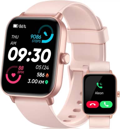 Relógio Inteligente Feminino(Atender/Fazer Chamadas), 1,85 'Grande Tela Fitness Watch com Monitor de Saúde 24H,100+ Modos Esportivos,3 Bandas Smartwatch Impermeável Compatível com Android e iPhone