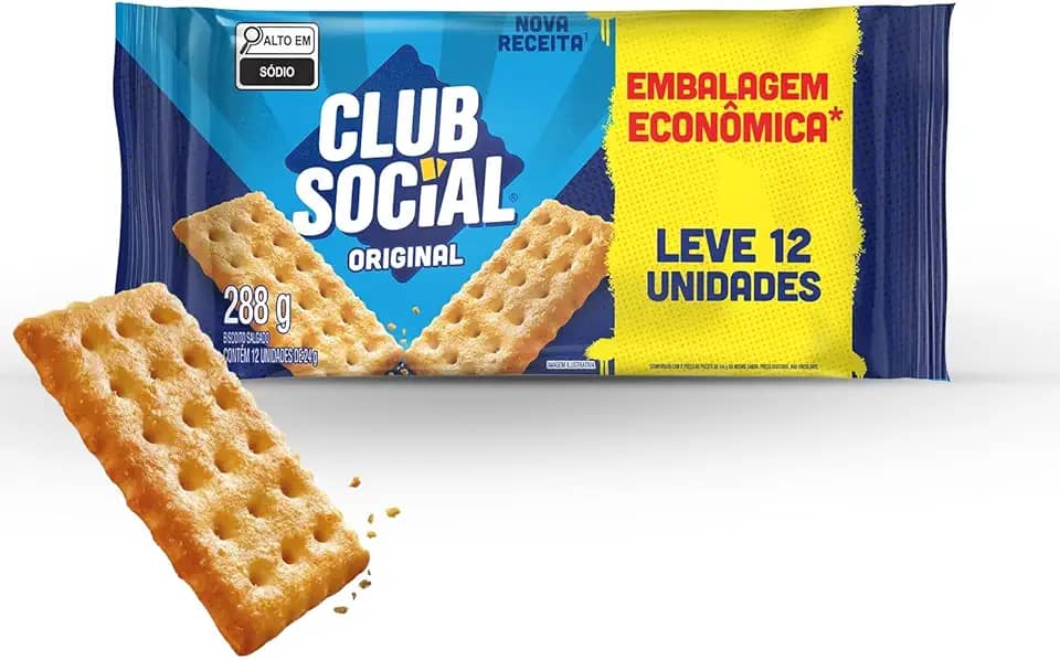Club Social original - Biscoito regular, embalagem econômica, 288g