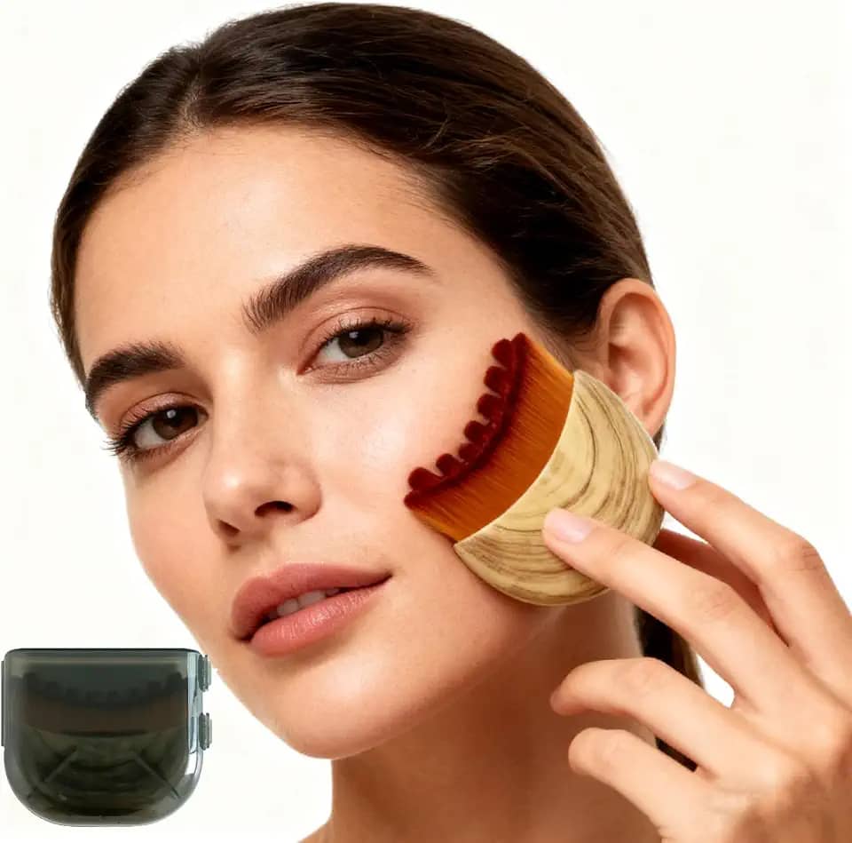 Escova facial de contorno, desentupidor de massagem linfática, músculos faciais relaxantes, alívio da fadiga, design ergonômico de aderência