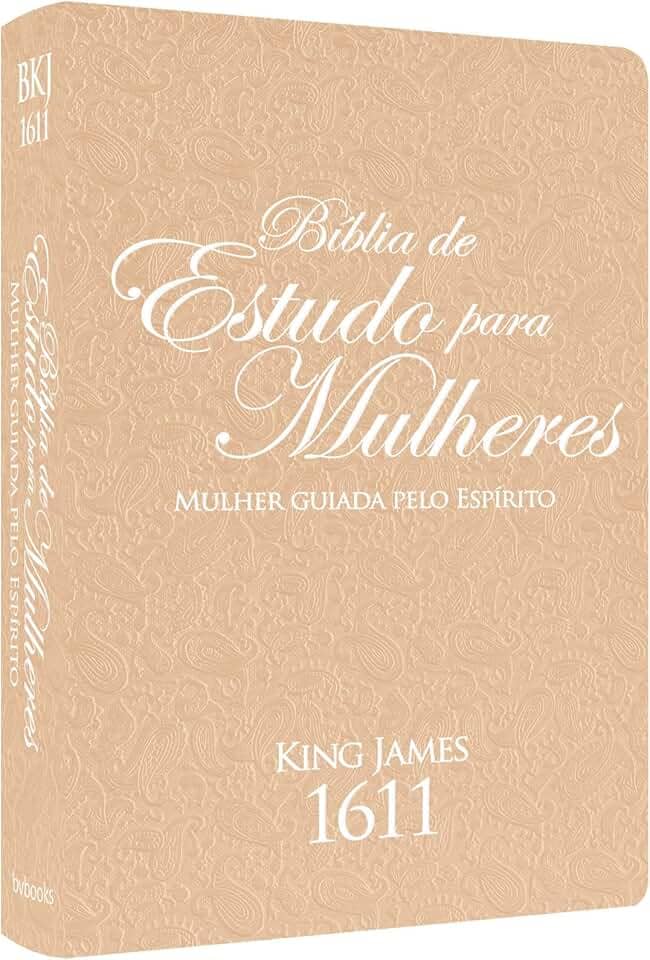 BÍBLIA KING JAMES DE ESTUDO-MULHERES GUIADAS PELO ESPÍRITO - ROSÈ PEACHBRANCO