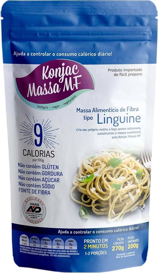 Konjac Massa MF Macarrão Linguine Zero Carboidrato 270G
