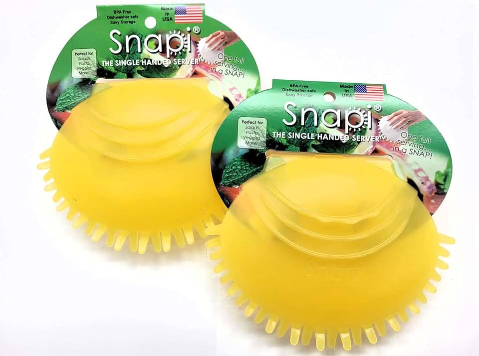 Snapi O servidor de salada de mão única, manga, borracha, pacote com 2, SNAPI2PKMAN