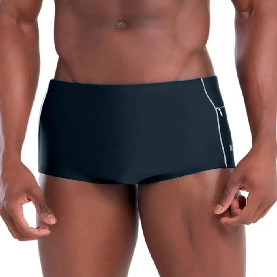 Sunga Com Bolso Mash Poliamida Proteção UV+50 Praia Verão Piscina Sungão Masculino C/Ziper