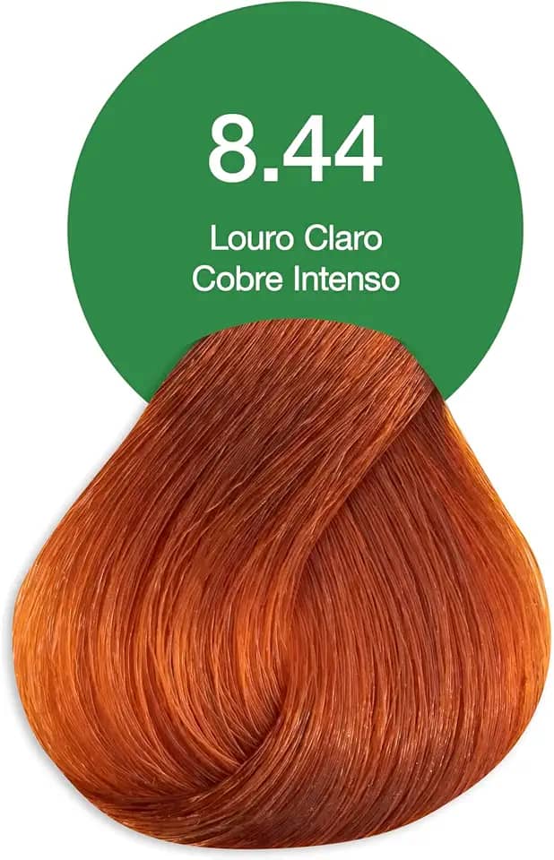 Acquaflora 8.44 Louro Claro Cobre Intenso Coloracao Creme Permanente Vegana