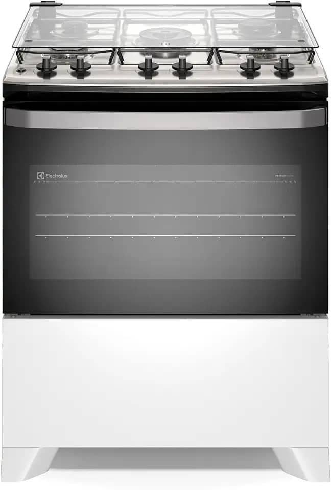 Electrolux Fogão 5 bocas Electrolux Branco Efficient Mesa Inox, PerfectCook e VaporBake® (FE5IW) Bivolt