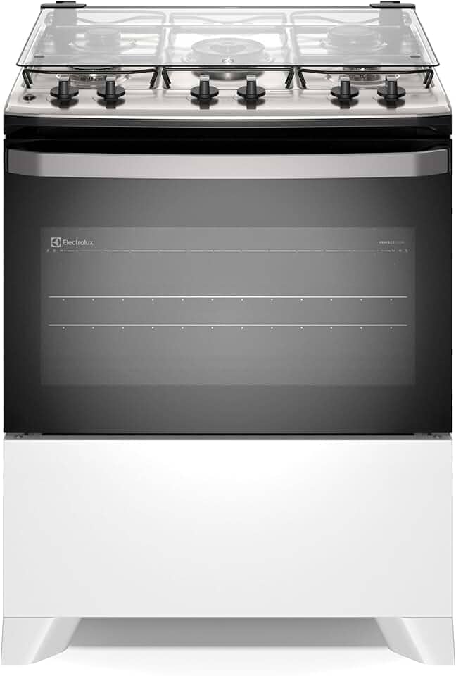 Electrolux Fogão 5 bocas Electrolux Branco Efficient Mesa Inox, PerfectCook e VaporBake® (FE5IW) Bivolt