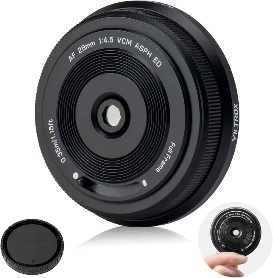 VILTROX 28mm F4.5 Z, Objectif Pancake Plein Format pour Nikon Z, Objectif grand angle autofocus à focale fixe pour Nikon à monture Z appareils photo Z5 Z50 Z50II Z6 Z6II Z7 Z7II ZFC Z30 Z9 Z8 ZF Z6II
