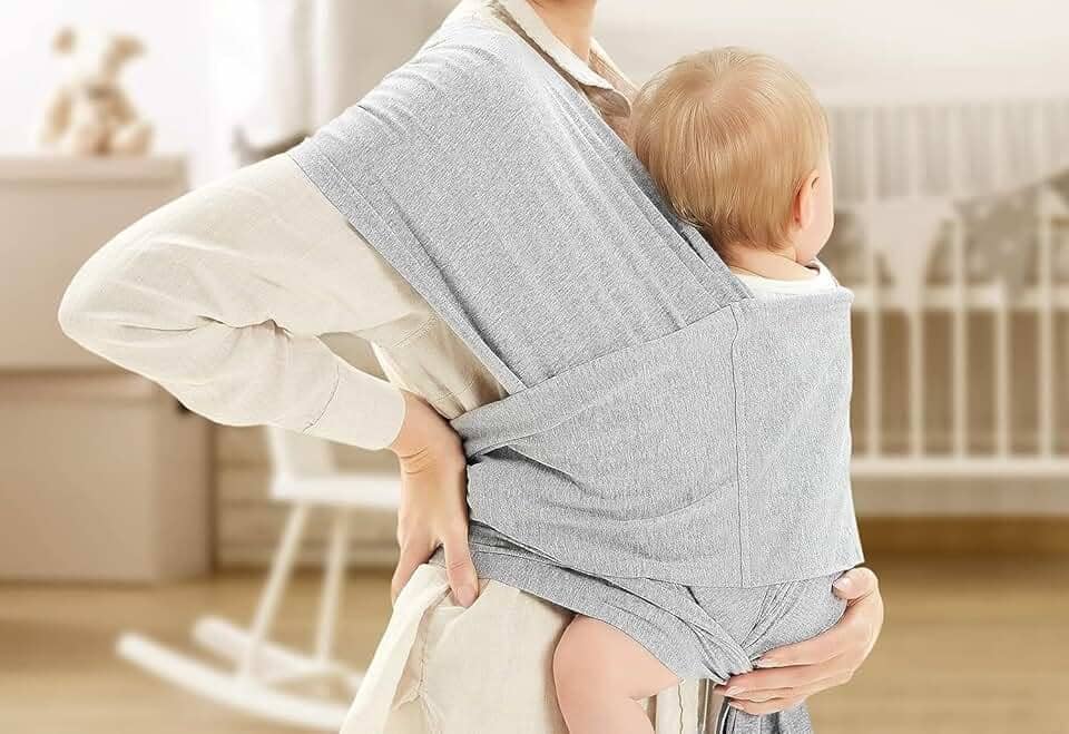 Wrap Sling de Vestir Pratico Unissex (M, Cinza Mescla)