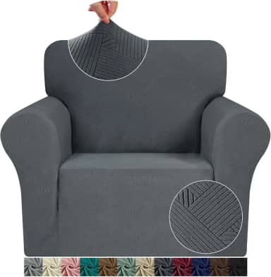 JIVINER Capas de sofá de cadeira elásticas para sala de estar capas de sofá laváveis para poltrona, protetor universal de móveis de sofá com fundo elástico para animais de estimação e crianças